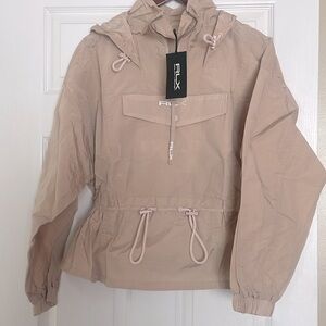 RLX Ralph Lauren Beige Women's Windbreaker Jacket Is NWT. Sz Small.